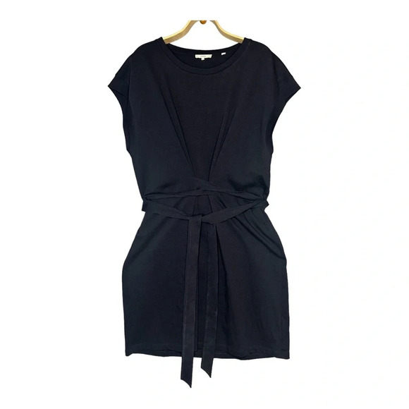 Vince Plus Size Tie Waist Cotton Dress in Black  Sz: 3X - Picture 4 of 10